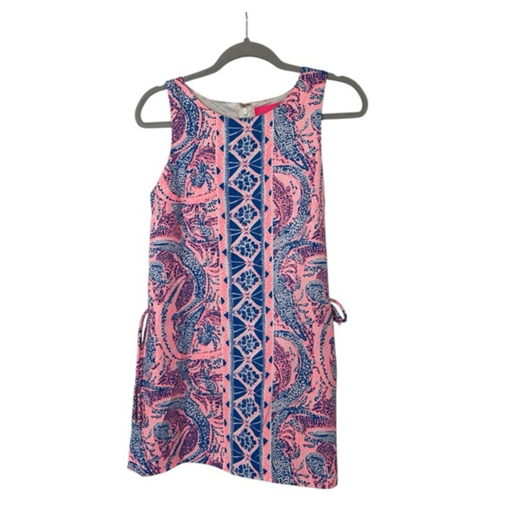 Lilly Pulitzer Pink and Blue Tie Front Sundress